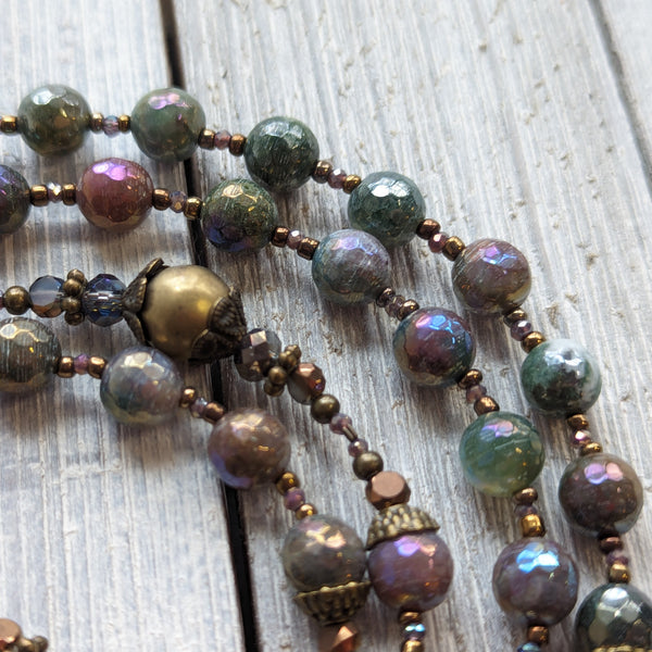 Custom Order for Cindy - Mystic Jasper & Hematite True Bronze Rosary inspired by St. Hildegard of Bingen