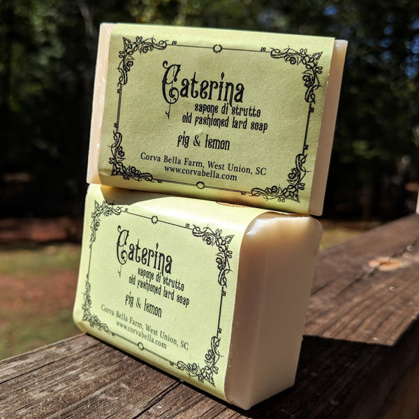 CATERINA (*)  cold process lard soap - Fig & Lemon