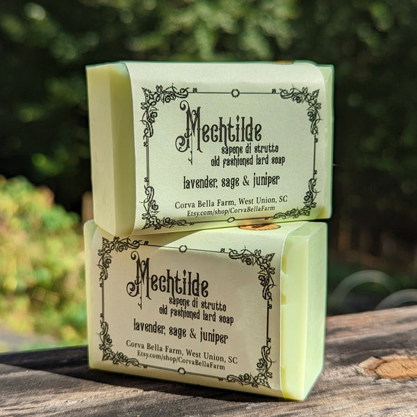 MECHTILDE (*) cold process lard soap - Lavender, Sage & Juniper