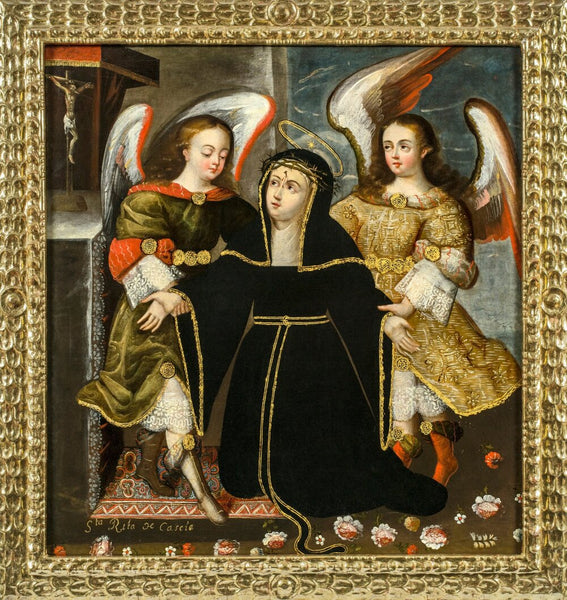 SAINT RITA OF CASCIA Single Decade True Bronze & Semi precious Quartz Rosary