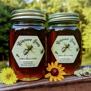 2024 Pure, Raw Wildflower Honey - Pint (22-24 oz NET WT)