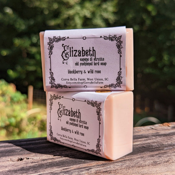 ELIZABETH lard soap - Wild Rose & Blackberry
