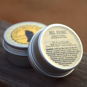 Bel Fiore "Beautiful Flower" 1 oz or 1/2 oz tin - All-purpose pig tallow skin balm