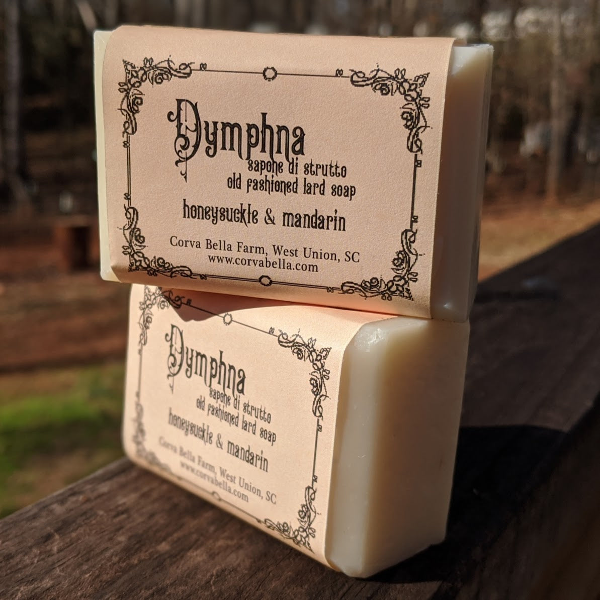 DYMPHNA lard soap - Honeysuckle & Mandarin (FULL SIZE, SAMPLES AVAILABLE)