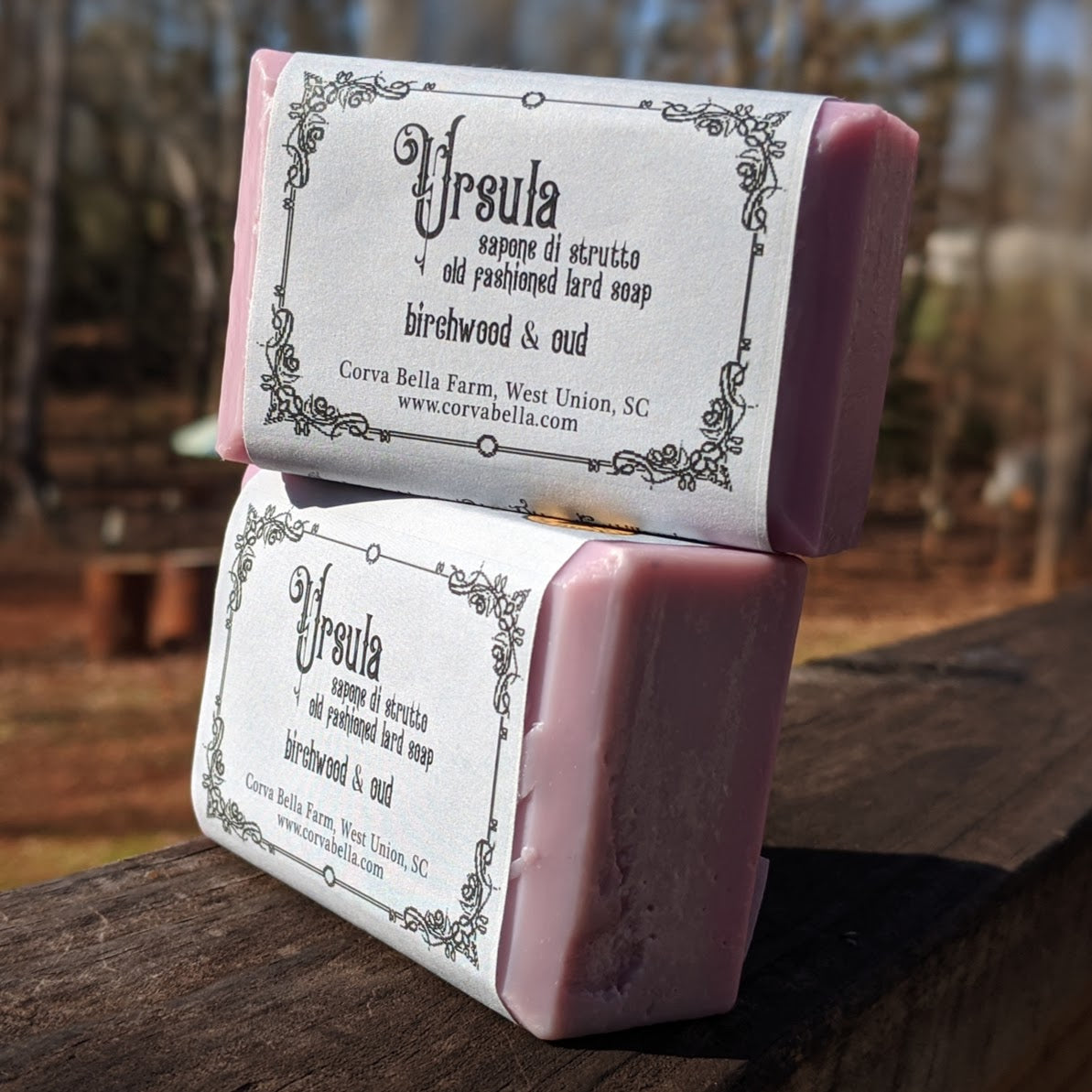 URSULA lard soap - BIrchwood & Oud (SAMPLES ONLY AVAILABLE)
